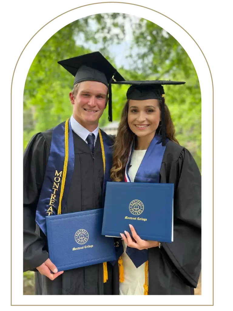 Photo of Amy Schlosser Yelton alongside a male graduate